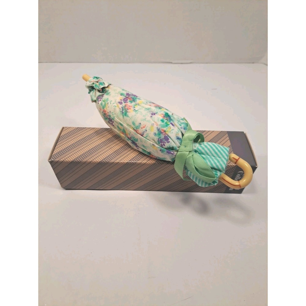 Vintage Avon Parasol Fabric Pomander in Box-Colorful Spring Flowers New in Box!